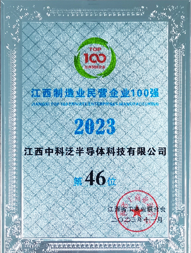 江西制造業(yè)民營企業(yè)100強